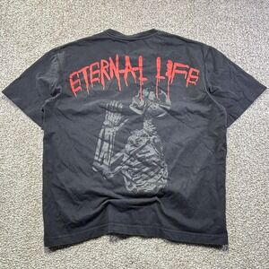 Rawgear Shirt Mens Small Black Eternal Life Skeleton Graphic Tee Halloween